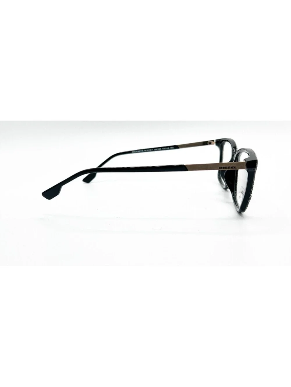 Diesel Dl5116-F 005 Grey Pattern Denim Black Authentic Eyeglasses 53-16-150